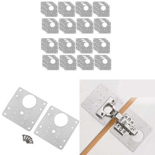 Laden Sie das Bild in den Galerie-Viewer, Scharnier Reparaturplatte Möbel Schrank Reparaturblech Reparatur Blech Platte
