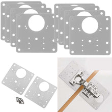 Laden Sie das Bild in den Galerie-Viewer, Scharnier Reparaturplatte Möbel Schrank Reparaturblech Reparatur Blech Platte