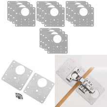 Laden Sie das Bild in den Galerie-Viewer, Scharnier Reparaturplatte Möbel Schrank Reparaturblech Reparatur Blech Platte