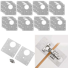 Laden Sie das Bild in den Galerie-Viewer, Scharnier Reparaturplatte Möbel Schrank Reparaturblech Reparatur Blech Platte