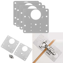 Laden Sie das Bild in den Galerie-Viewer, Scharnier Reparaturplatte Möbel Schrank Reparaturblech Reparatur Blech Platte