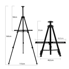 Laden Sie das Bild in den Galerie-Viewer, Staffelei Feldstaffelei Aluminium Malerei Dreibein Tasche Mobil Dreifuss Alu