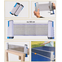 Laden Sie das Bild in den Galerie-Viewer, Tischtennisnetz Ausziehbar Tischtennis Aufrollnetz Tragbar PingPong Netzgarnitur