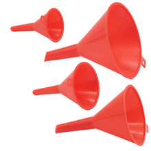 Laden Sie das Bild in den Galerie-Viewer, 4x Trichter Einfülltrichter Fülltrichter Trichtersatz Kunststofftrichter 4er Set