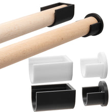 Laden Sie das Bild in den Galerie-Viewer, Wandlager Kleiderstange Gardinenstange Schrankrohr Stangen Halter Halterung Set