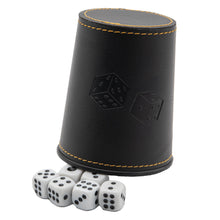 Laden Sie das Bild in den Galerie-Viewer, Würfelbecher Knobelbecher Lederwürfelbecher Kunstleder Spiel Würfel Set