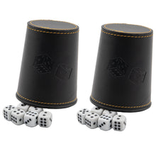 Laden Sie das Bild in den Galerie-Viewer, Würfelbecher Knobelbecher Lederwürfelbecher Kunstleder Spiel Würfel Set