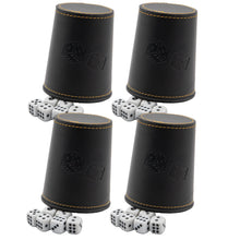 Laden Sie das Bild in den Galerie-Viewer, Würfelbecher Knobelbecher Lederwürfelbecher Kunstleder Spiel Würfel Set