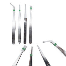 Laden Sie das Bild in den Galerie-Viewer, Pinzetten Set 4 Stk Flachpinzette Kreuzpinzette Spitzpinzette Modellbau Basteln