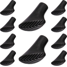 Laden Sie das Bild in den Galerie-Viewer, 10x Nordic Walking Pads Gummipads Gummipuffer Ersatzfüße schwarz Asphalt