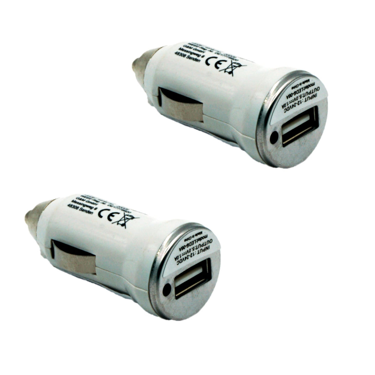 2x Zigarettenanzünder USB Ladegerät Auto KFZ Adapter Mini Buchse