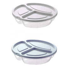 Laden Sie das Bild in den Galerie-Viewer, 1-3 Lunchbox Brotdose Lunch Mittag Box Menübox Tellerbox Rund Picknick 3 Fächer