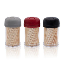 Laden Sie das Bild in den Galerie-Viewer, 900x Zahnstocher Zahnhölzer Zahnpflege Zahnstick Spieß Holz Cocktail Käse Spenderbox