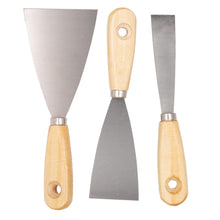 Laden Sie das Bild in den Galerie-Viewer, Spachtel 3er Set Malerspachtel Universalspachtel Maler Werkzeug Stielspachtel