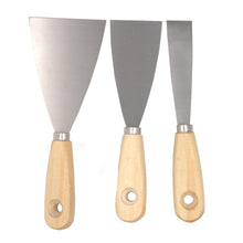 Laden Sie das Bild in den Galerie-Viewer, Spachtel 3er Set Malerspachtel Universalspachtel Maler Werkzeug Stielspachtel