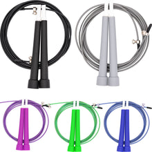 Laden Sie das Bild in den Galerie-Viewer, Profi Springseil Sprungseil Seilspringen Hüpfseil Stahlseil verstellbar universal