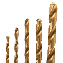 Laden Sie das Bild in den Galerie-Viewer, Metallbohrer Spiralbohrer Titan Bohrersatz Bit 5 tlg Bohrer Sechskantschaft HSS