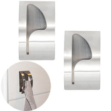 Laden Sie das Bild in den Galerie-Viewer, 2 Handtuchhalter Handtuchhaken Klebehaken Handtuchklemme Edelstahl Selbstklebend