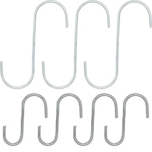 Laden Sie das Bild in den Galerie-Viewer, Metallhaken S Haken Groß Klein Küchenhaken Fleischerhaken Gardrobenhaken Werkstatthaken