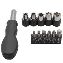 Laden Sie das Bild in den Galerie-Viewer, Schraubendreher Set 12 tlg Schraubenzieher mit Bits u. Nuss Steckschlüssel