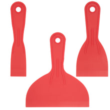 Laden Sie das Bild in den Galerie-Viewer, Flächenspachtel Malerspachtel 3-tlg Kunststoffspachtel Stuckateur Spachtel Set