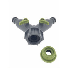 Laden Sie das Bild in den Galerie-Viewer, Y Verteiler Adapter Wasserschlauch-Verbinder Gartenschlauch Kupplung Steckkupplung