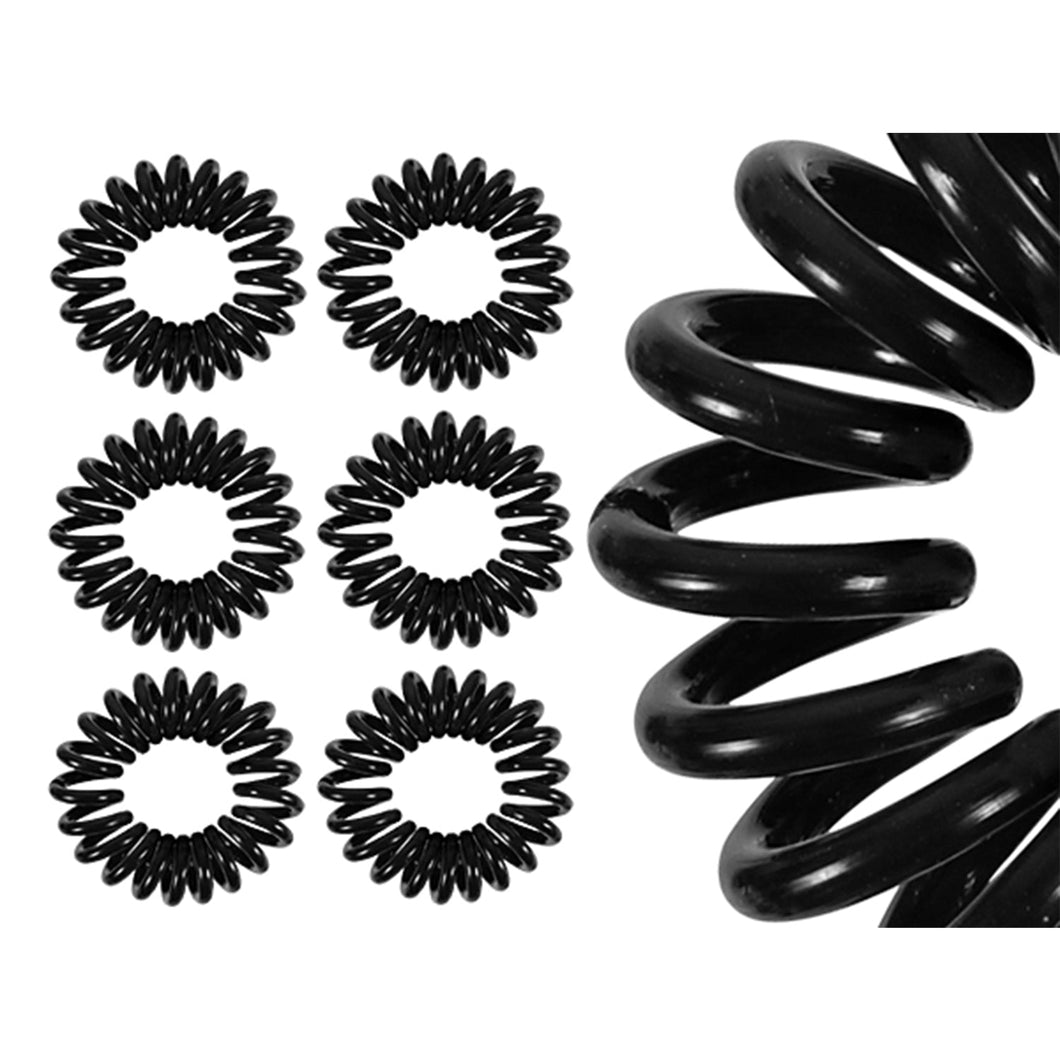 Haargummis 10 Stk Spiralhaargummi Spiralgummi Telefonkabel Zopfgummi Schwarz