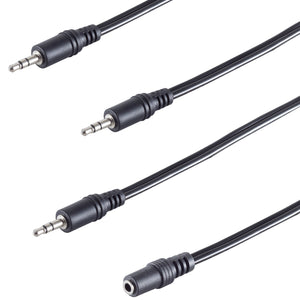 AUX Kabel Klinken Stecker Buchse 3,5mm Verlängerung Kupplung Audio Stereo 0,5-5m