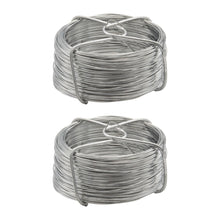 Laden Sie das Bild in den Galerie-Viewer, 80m Bindedraht Blumendraht Basteldraht Wickeldraht Gartendraht Silber 0,6mm Set