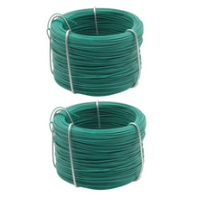 Laden Sie das Bild in den Galerie-Viewer, 100m Bindedraht Blumendraht Basteldraht Wickeldraht Gartendraht Grün 0,7mm Set