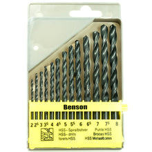 Laden Sie das Bild in den Galerie-Viewer, 13 Stück Spiralbohrer HSS Set Werkzeug Bohrer Metallbohrer Bohrerset 2-8 mm