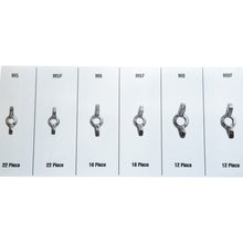 Laden Sie das Bild in den Galerie-Viewer, 100x Flügelmuttern Flügel Muttern Schmetterlingmuttern Sortiment Set M5 M6 M8