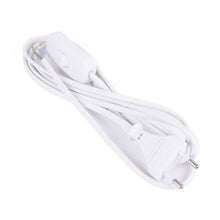 Laden Sie das Bild in den Galerie-Viewer, Kabel Stromkabel Verlängerungskabel offenes Kabelende Schalter Schuko Euro Weiß