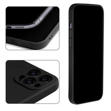 Laden Sie das Bild in den Galerie-Viewer, Handyhülle iPhone 12 13 14 Pro Max Mini Plus Handy Cover Schutz Case Schwarz Silikon