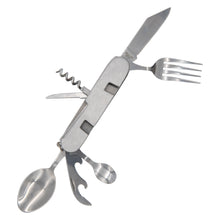 Laden Sie das Bild in den Galerie-Viewer, Campingbesteck Camping Outdoor Essbesteck Feldbesteck Survival Klappbesteck 7/1
