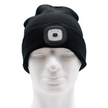 Laden Sie das Bild in den Galerie-Viewer, Mütze LED Beanie Wintermütze Stirnlampe Sportmütze Freizeitmütze Damen Herren Licht LED