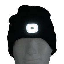 Laden Sie das Bild in den Galerie-Viewer, Mütze LED Beanie Wintermütze Stirnlampe Sportmütze Freizeitmütze Damen Herren Licht LED