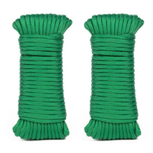 Laden Sie das Bild in den Galerie-Viewer, 2x Paracord Campingseil Survival 15m Outdoor Fallschirm Schnur Leine Seil Grün