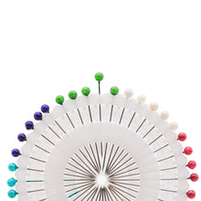 Laden Sie das Bild in den Galerie-Viewer, 120x Stecknadeln Perlkopfnadel Nähnadel Buntkopfstecknadeln Dekonadeln Nadel Set