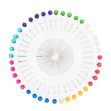 Laden Sie das Bild in den Galerie-Viewer, 120x Stecknadeln Perlkopfnadel Nähnadel Buntkopfstecknadeln Dekonadeln Nadel Set