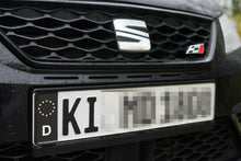 Laden Sie das Bild in den Galerie-Viewer, Kennzeichen Aufkleber EU Feld schwarz 2 Stück