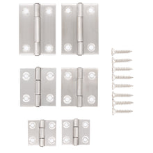 Laden Sie das Bild in den Galerie-Viewer, 2x Scharnier Edelstahl Türscharnier Möbelscharnier Schrankschanier Beschlag Set