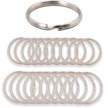 Laden Sie das Bild in den Galerie-Viewer, 20x Schlüsselringe Rundringe Schlüsselanhänger Stahlringe Metall Ringe Set
