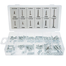 Laden Sie das Bild in den Galerie-Viewer, Holzschrauben Schrauben Spanplatten Vollgewinde Kreuzschlitz Senkkopf Set 120tlg