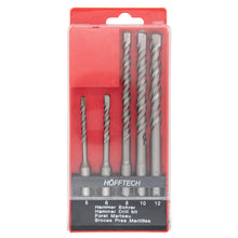 Laden Sie das Bild in den Galerie-Viewer, SDS Plus Bohrer Set 5tlg Betonbohrer Hammerbohrer Steinbohrer Bohrersatz Schlag