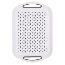 Laden Sie das Bild in den Galerie-Viewer, Serviertablett Frühstückstablett Gastro Rutschfest Kunststoff Tablett Griff Weiß