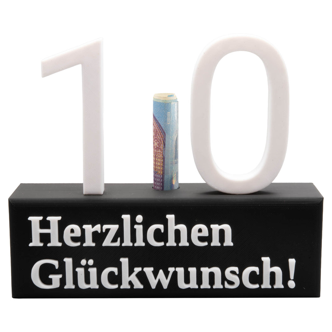 10. Geburtstag Geschenk Jubiläum 10 Hochzeit Geschenkidee Zahlenständer Zehn
