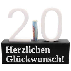 20. Geburtstag Geschenk Jubiläum 20 Hochzeit Geschenkidee Zahlenständer Zwanzig