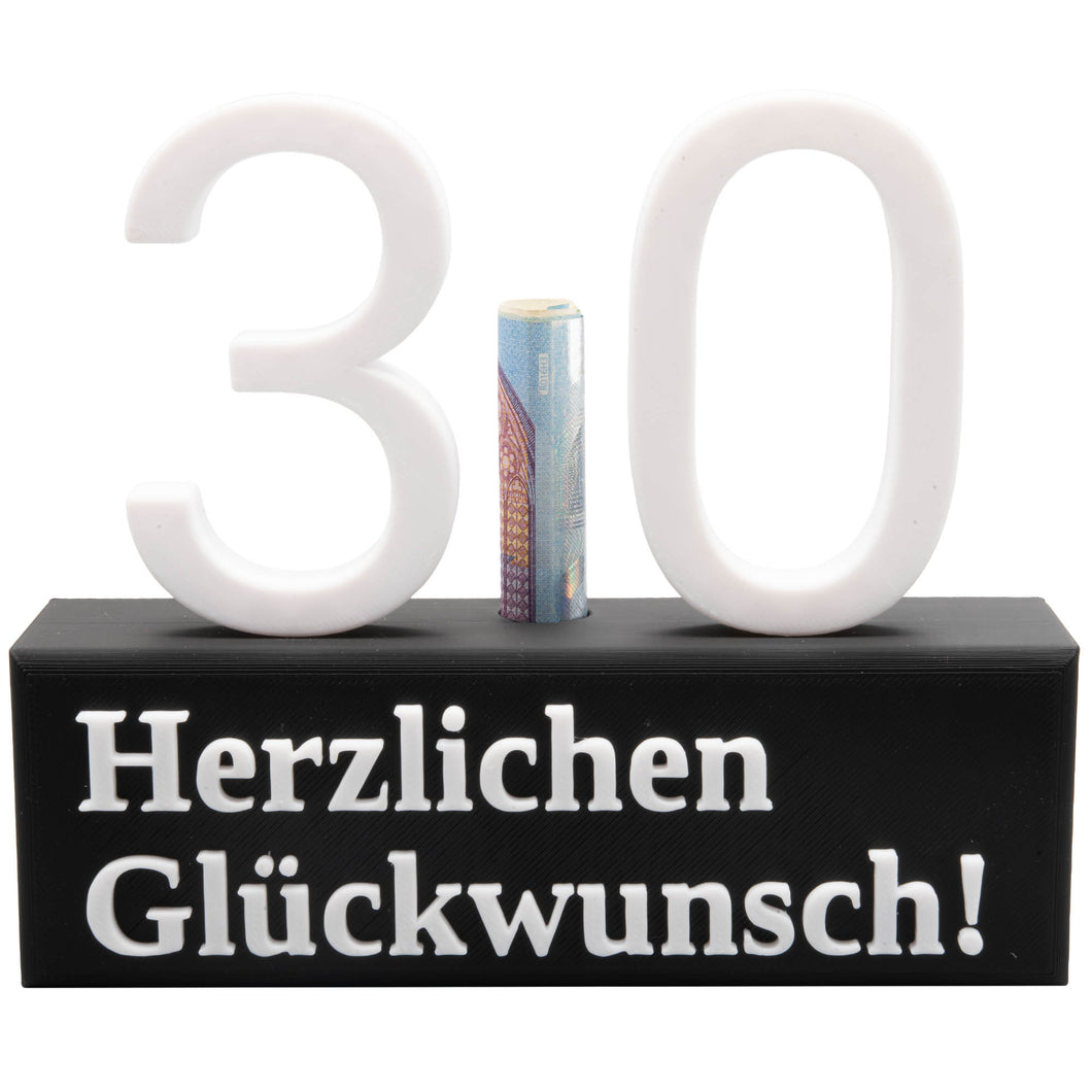 30. Geburtstag Geschenk Jubiläum 30 Hochzeit Geschenkidee Zahlenständer Dreißig