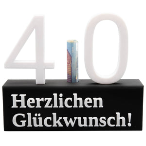 40. Geburtstag Geschenk Jubiläum 40 Hochzeit Geschenkidee Zahlenständer Vierzig